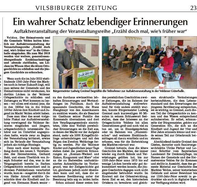 Presseartikel in der Vilsbiburger Zeitung vom 21.04.2018; Quelle: idowa.de