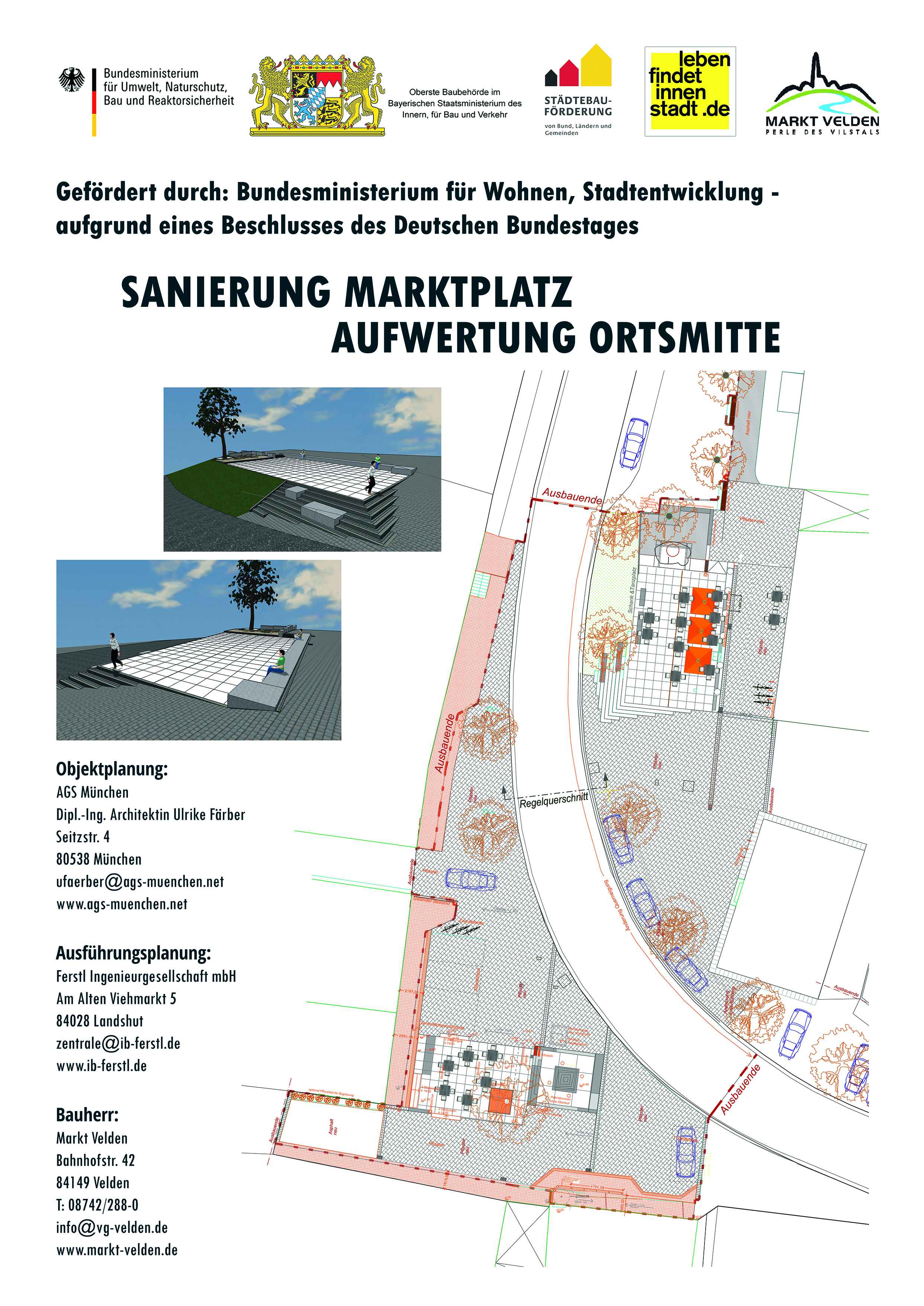 Bautafel Marktplatzsanierung