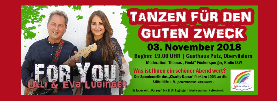 Werbebanner zur Veranstaltung "Tanzen für den guten Zweck"; Quelle: velden-events.de