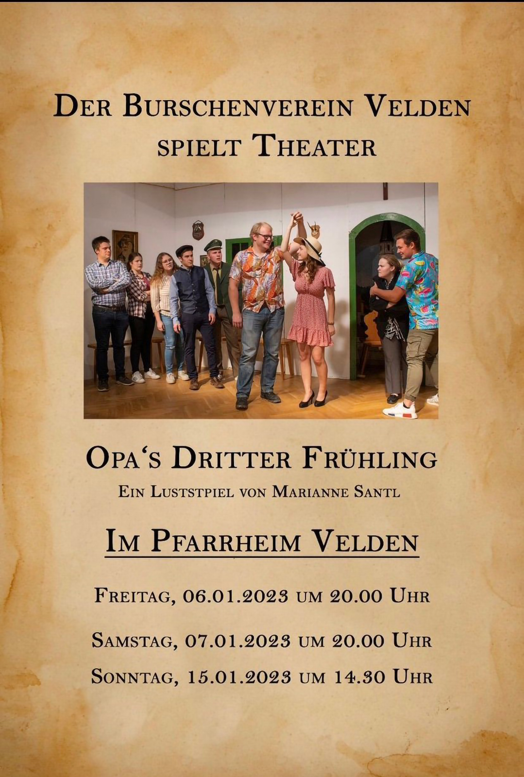 VA-Plakat Theater Burschenverein
